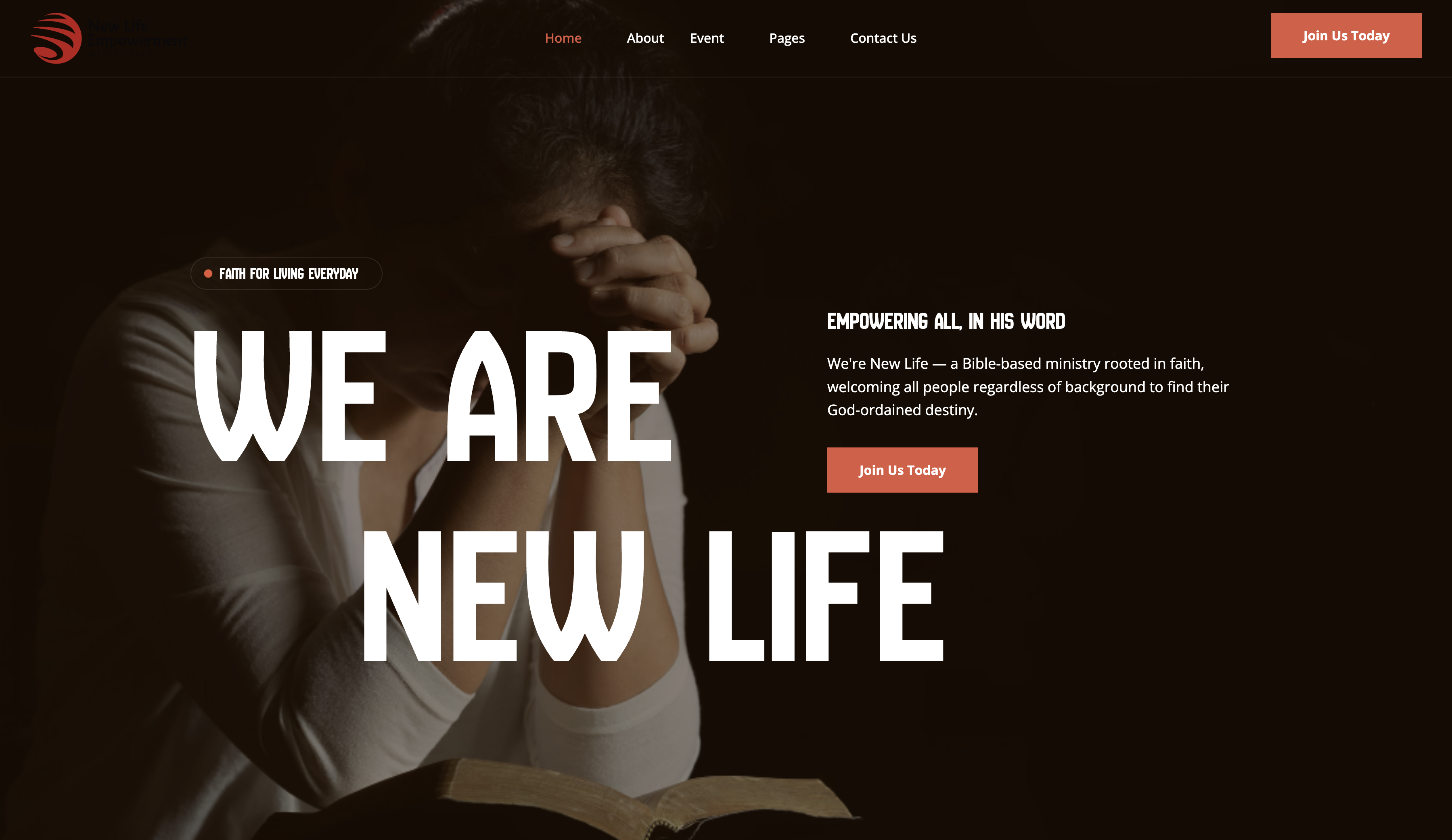 Religious website redesign by ForteEdgeNexus